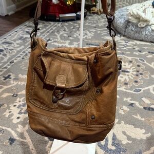 Brown Leather Myra Shoulder Bag